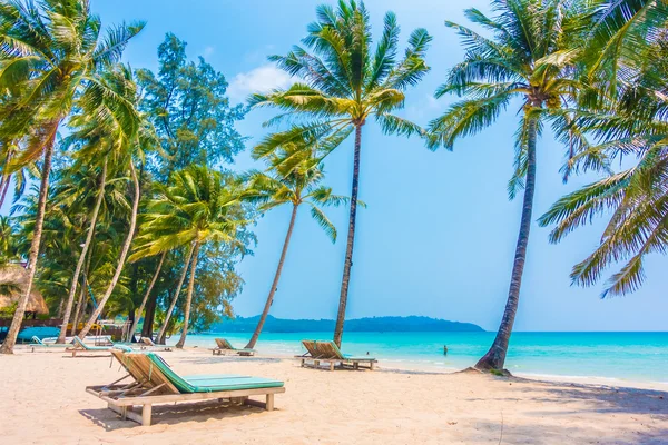 Gyönyörű trópusi óceánra és a homokos strand — Stock Fotó