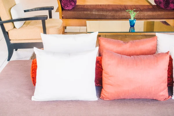 Beautiful luxury pillows on sofa — Stock Photo, Image