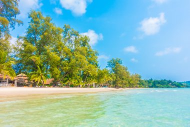 Güzel tropikal deniz ve kum plaj
