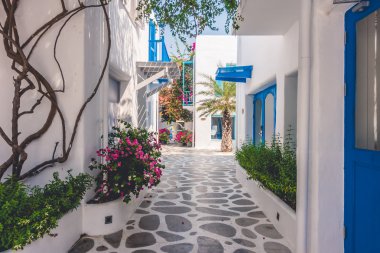 Santorini ve Yunanistan tarzı ile güzel mimari