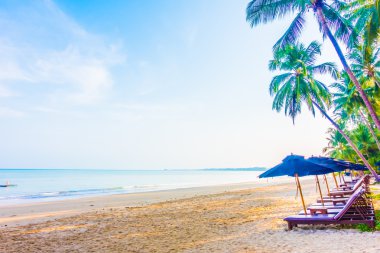 güzel tropikal plaj ve deniz manzara