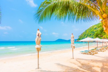 güzel tropikal plaj ve deniz manzara