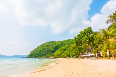 güzel tropikal plaj ve deniz manzara