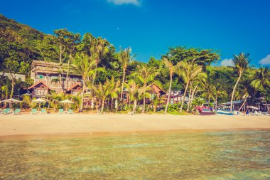 Güzel tropikal plaj ve deniz