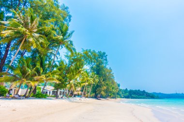 Güzel tropikal deniz ve kum plaj