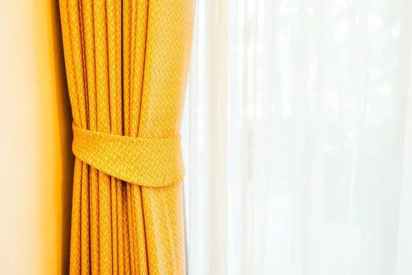 Janelas de cortina decoração — Fotografia de Stock