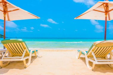 güzel tropikal plaj ve deniz manzara