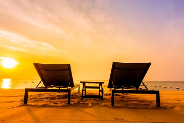 Plaża puste krzesło — Zdjęcie stockowe