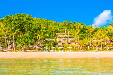 güzel tropikal plaj ve deniz manzara