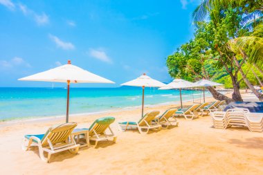 güzel tropikal plaj ve deniz manzara