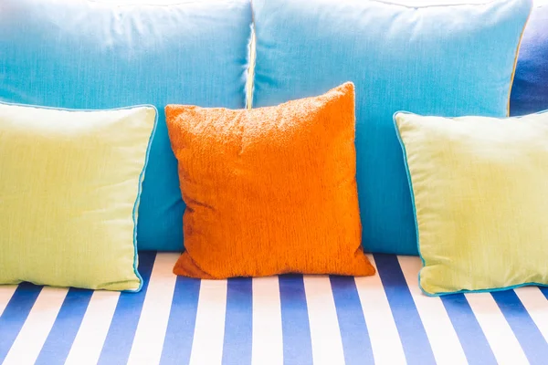 Beautiful luxury pillows on sofa — Stock Photo, Image