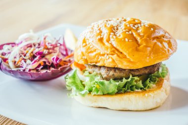 lezzetli sığır eti hamburger