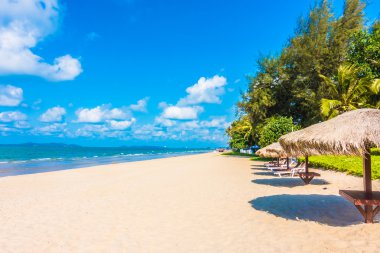 Güzel tropikal plaj ve deniz
