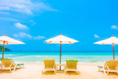 güzel tropikal plaj ve deniz manzara