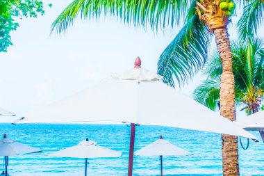 Şemsiye havuzu ve sandalye