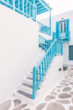 Santorini ve Yunanistan tarzı ile güzel mimari