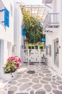 Santorini ve Yunanistan tarzı ile güzel mimari