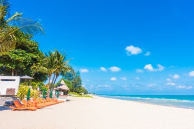 Güzel tropikal plaj ve deniz