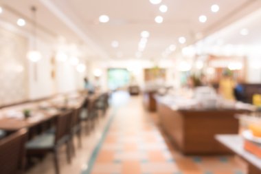 Arkaplan için soyut bulanık restoran iç mimarisi