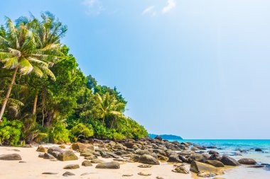 Güzel tropikal deniz ve kum plaj