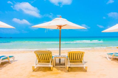 güzel tropikal plaj ve deniz manzara