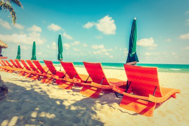 Güzel tropikal plaj ve deniz