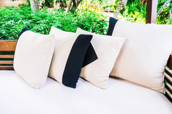 Pillows on sofa patio — Stock Photo, Image