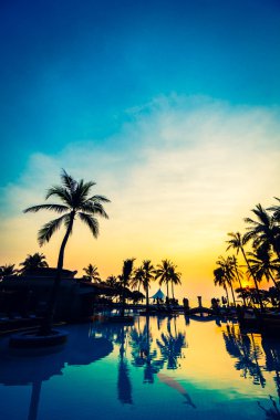 Güzel lüks şemsiyeleri ve sandalyeler