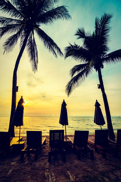 Schöne Kokospalmen am Strand — Stockfoto