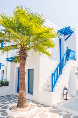 Santorini ve Yunanistan tarzı ile güzel mimari