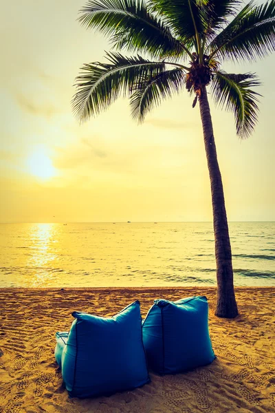 Belle palme da cocco sulla spiaggia — Foto Stock