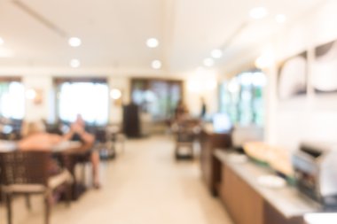 Arkaplan için soyut bulanık restoran iç mimarisi