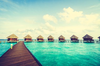Güzel tropikal Maldivler ada