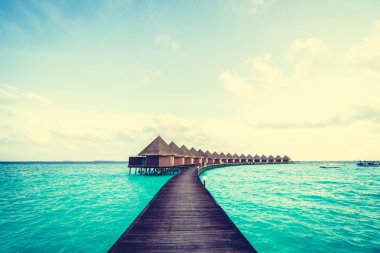 Güzel tropikal Maldivler ada