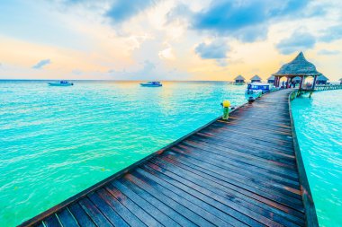 Güzel tropikal maldivler tatil beldesi