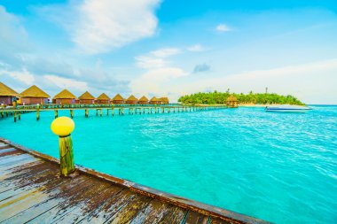 Güzel tropikal maldivler tatil beldesi