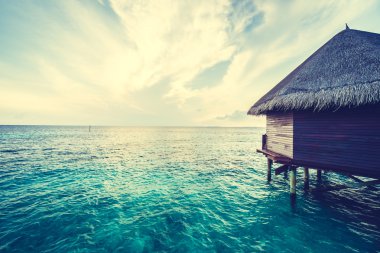 Güzel tropikal maldivler tatil beldesi