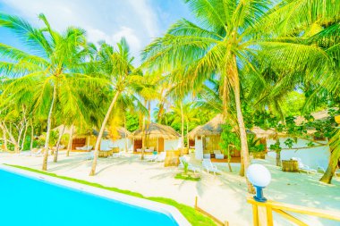 Güzel tropikal maldivler tatil beldesi