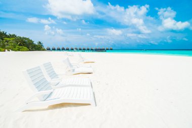 tropikal plaj ve deniz otel resort çevresinde