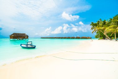 Güzel tropikal Maldivler ada
