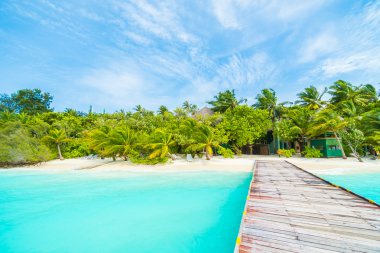 Güzel tropikal maldivler tatil beldesi