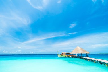 Güzel tropikal maldivler tatil beldesi