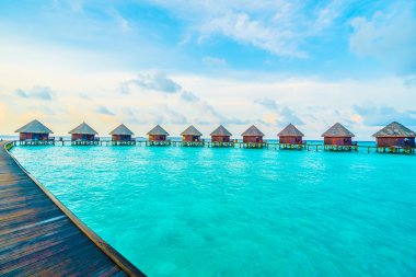 Güzel tropikal maldivler tatil beldesi