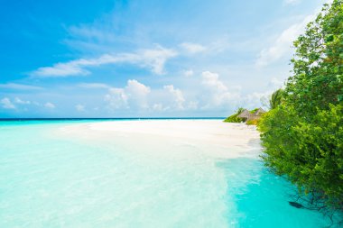 Güzel tropikal maldivler tatil beldesi
