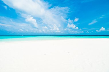 tropikal plaj ve deniz otel resort çevresinde