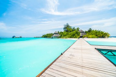 Güzel tropikal maldivler tatil beldesi