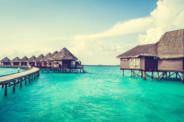 Beautiful tropical Maldives resort hotel — Stock Photo, Image