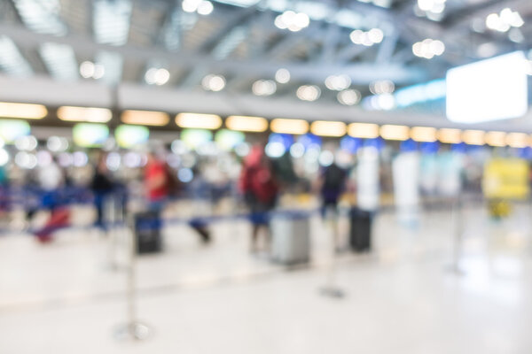 размытие салона пассажиров аэропорта
 