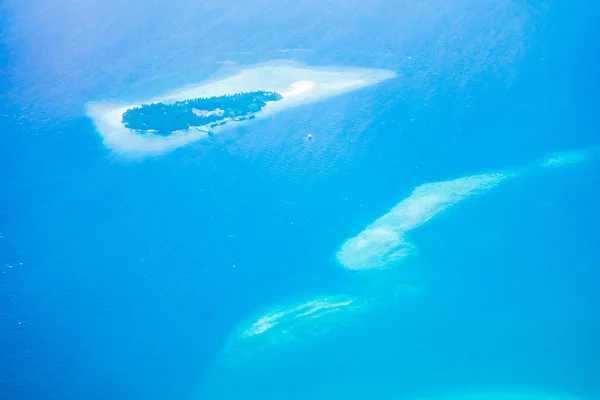 Vista aérea da ilha das maldivas — Fotografia de Stock