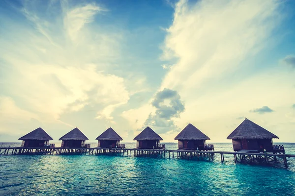 Beautiful tropical Maldives resort hotel Stock Photo